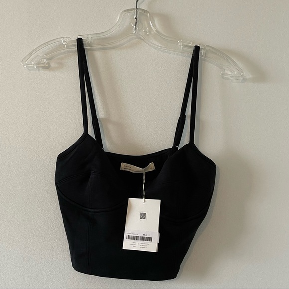 BNWT Oak + Fort Cropped Black Tank Top Size Small - Picture 4 of 6